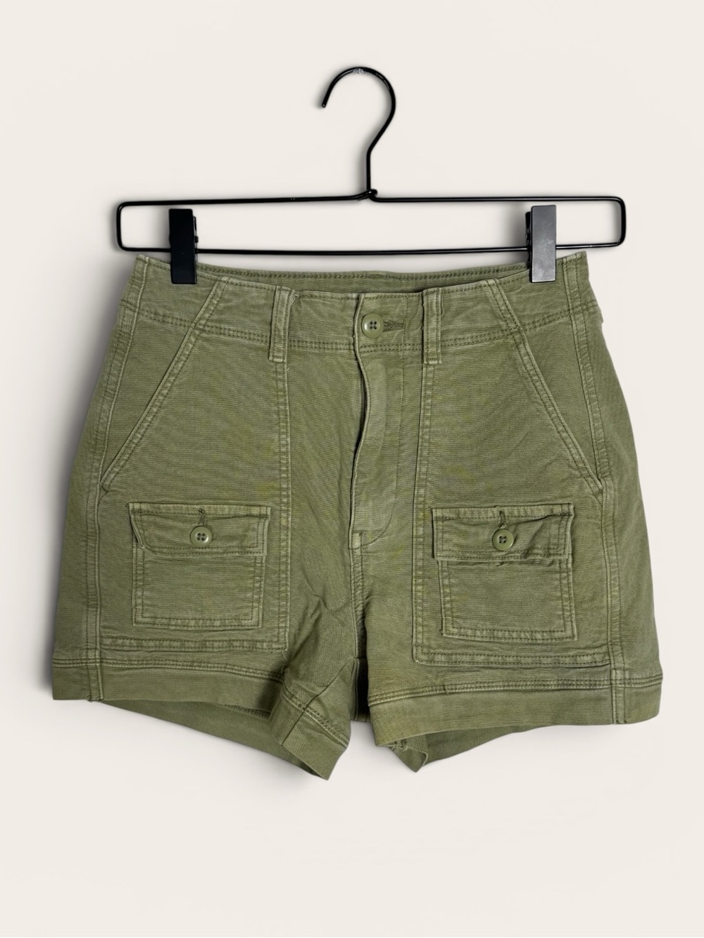 American Eagle Outfitters Olive Green Highest Waist ‘90s Boyfriend Cargo Short